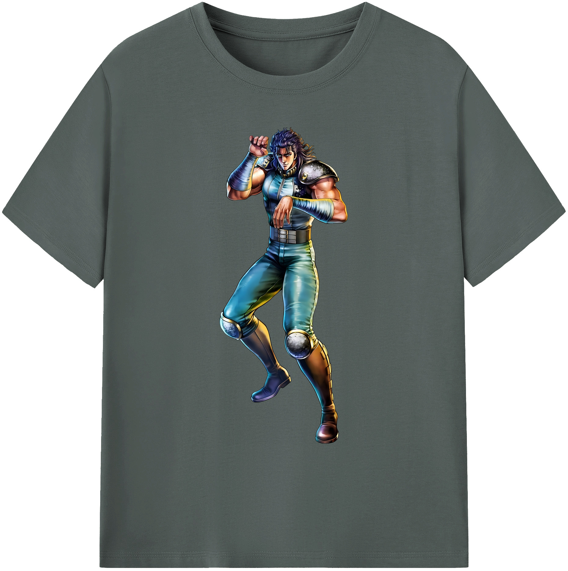 （画像用） 北斗の拳 Fist of the North Star 綿100％ メンズ半袖Tシャツ｜肌触りやわらか＆通気性